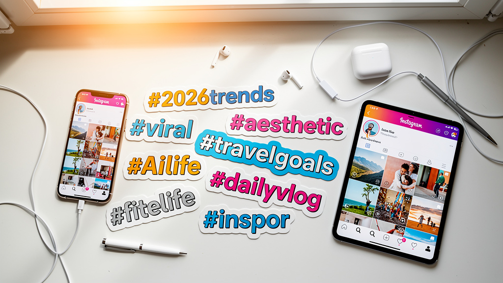 Hashtag Instagram populaire 2026 : liste par catégorie